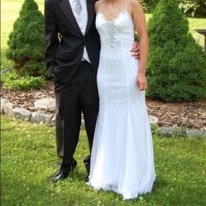 White prom dress